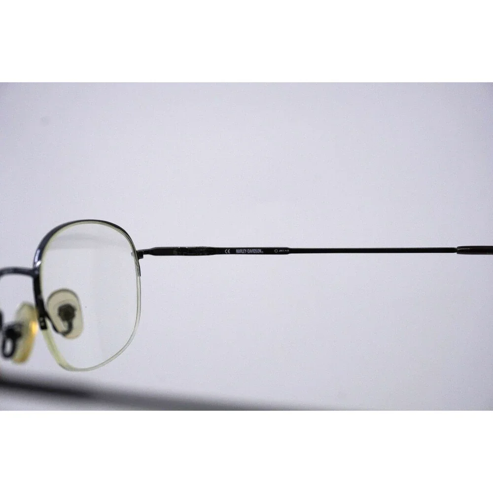 Harley Davidson Half Rim Eyeglasses Frame HD 215 Black Metal 50-19-135 2003 HD